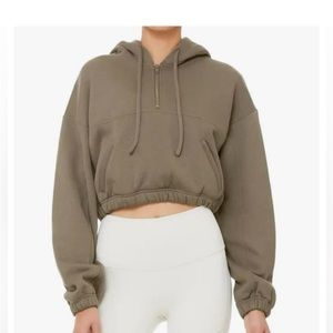 Alo Yoga Stadium Half Zip Hoodie, Size Small